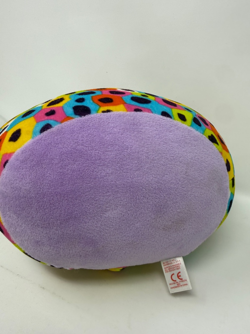 TY Squish-a-Boo Giselle Colorful Leopard Print Plush Leopard Pillow 9 “ - Picture 4 of 6